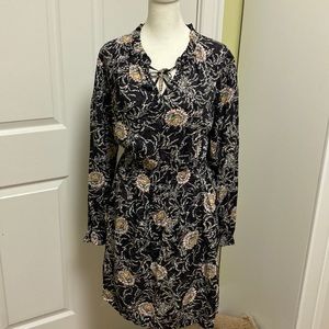 Loft long sleeve flower print dress. Size S.